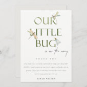 Niedlich unsere kleine Bug Green Dragonfly Babydus Dankeskarte (Vorne/Hinten)