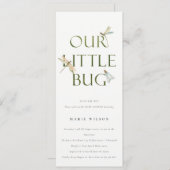 Niedlich unsere kleine Bug Green Dragonfly Babydus Einladung (Vorne/Hinten)