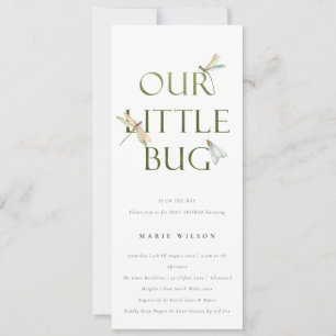 Niedlich unsere kleine Bug Green Dragonfly Babydus Einladung