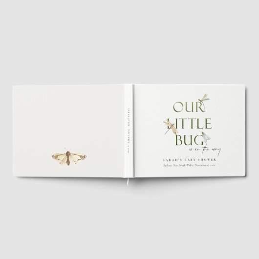 Niedlich unsere kleine Bug Green Dragonfly Babydus Gästebuch (Voll)