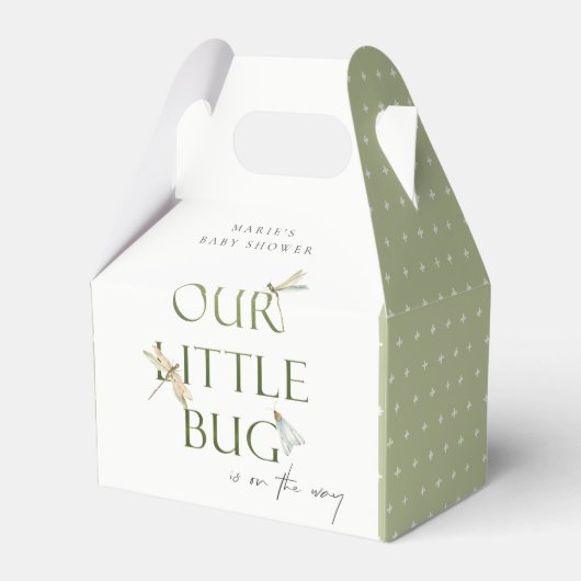 Niedlich unsere kleine Bug Green Dragonfly Babydus Geschenkschachtel (Vorderseite)
