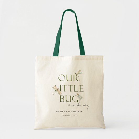 Niedlich unsere kleine Bug Green Dragonfly Babydus Tragetasche (Vorne)