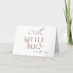Niedlich unsere kleine Bug Pink Dragonfly Babydusc Dankeskarte