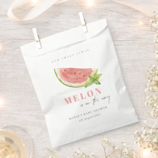Niedlich unsere kleine Melon Red Watercolor Babydu Geschenktütchen (Ausgeschnitten)