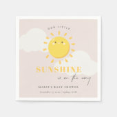 Niedlich unsere kleine Sonnenscheinblütendusche Serviette (Vorderseite)