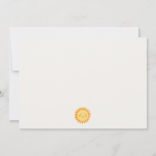 Niedlich unsere kleine Sonnenschutzdusche Boho Sun Mitteilungskarte (Rückseite)