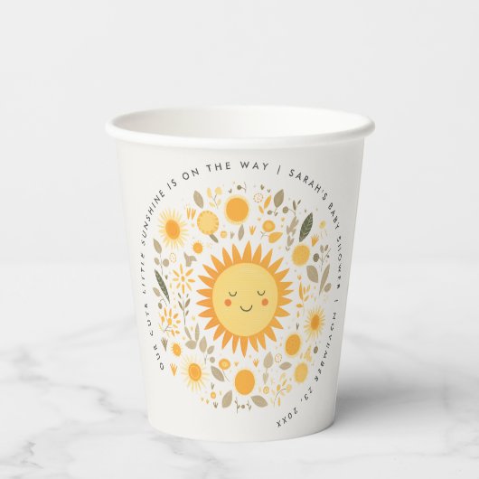 Niedlich unsere kleine Sonnenschutzdusche Boho Sun Pappbecher (Rückseite)