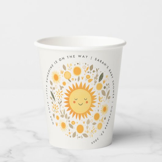 Niedlich unsere kleine Sonnenschutzdusche Boho Sun Pappbecher (Vorderseite)