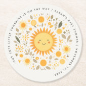 Niedlich unsere kleine Sonnenschutzdusche Boho Sun Runder Pappuntersetzer (Vorderseite)