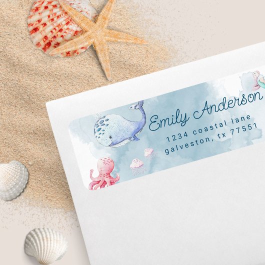 niedlich unter dem Etikett der Rücksendeadresse fü