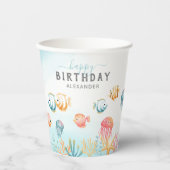 Niedlich unter dem Kindergeburtstag Pappbecher (Vorderseite)