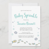 Niedlich unter dem Meer Baby Sprinkle Einladung (Vorderseite)