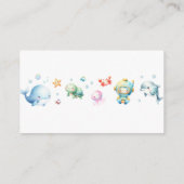 Niedlich unter dem Meer Babydusche Windelwanne Begleitkarte (Rückseite)