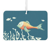 Niedlich unter dem Meer Gemälde mit glücklichem Fi Autolufterfrischer (Rückseite)