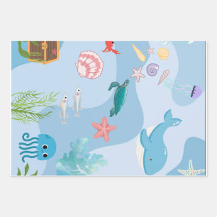 Niedlich unter dem Meer Geschenkpapier Set