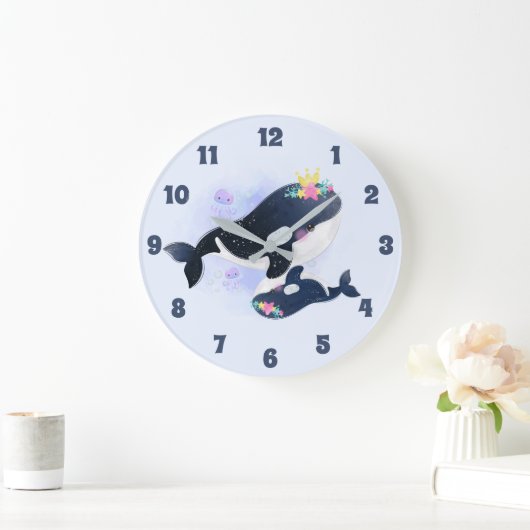 Niedlich unter dem Meer Große Wanduhr (Zuhause)