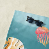 Niedlich unter dem Meer Name der Kinder Strandtuch (Beispiel)
