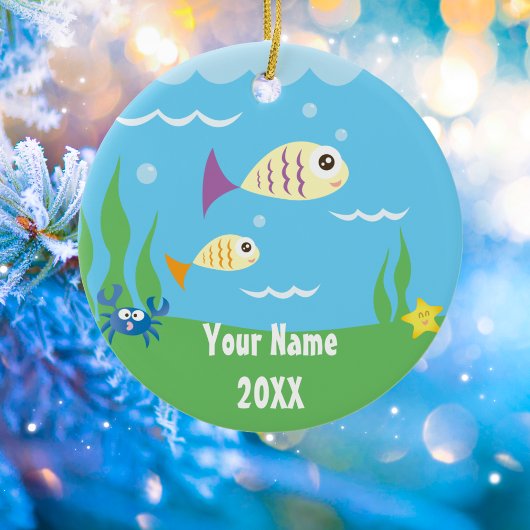 Niedlich unter dem Meeresaquarium tragen Sie Ihren Keramik Ornament