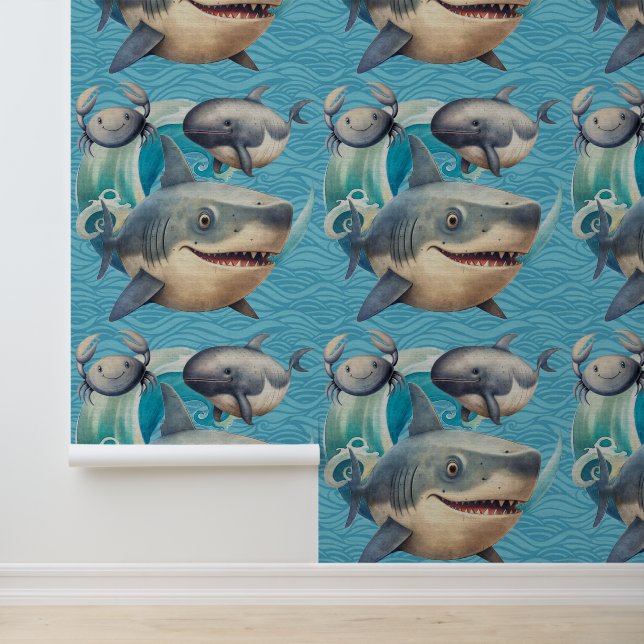 Niedlich unter dem Meereshai Tapete (Anwendung)