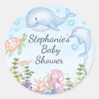 Niedlich unter dem Sea Baby Shower Gefälligkeitsau