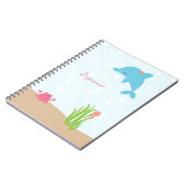 Niedlich unter dem Sea Girls personalisiertes Note Notizblock (Linke Seite)