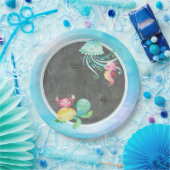 Niedlich unter dem Seegeschöpf-PapierTeller Pappteller (Party)