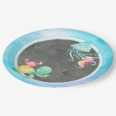 Niedlich unter dem Seegeschöpf-PapierTeller Pappteller (Schrägansicht)