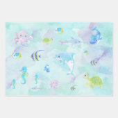 Niedlich unter dem Watercolor Wrapping Paper Blatt (Vorderseite)