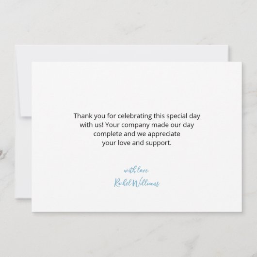 Niedlich unter der Kinderdusche Dankeskarte (Rückseite)