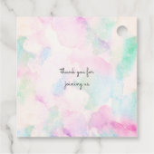 Niedlich unter der Meeresbewohner-Babydusche Geschenkanhänger (Rückseite)