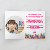 Niedlich unter der Meeresflora Schildkröte Geburts Karte (Innenseite)