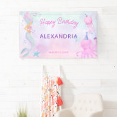 Niedlich unter der Meeresmeerküste Happy Birthday Banner (Insitu)