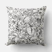 Niedlich unter der Meeresschutzhilfe Kissen (Vorderseite)