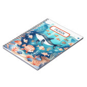 Niedlich unter der Meeresumwelt Notizblock (Linke Seite)