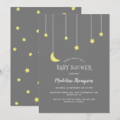 Niedlich unter der neutralen grauen Babydusche des Einladung (Vorne/Hinten)