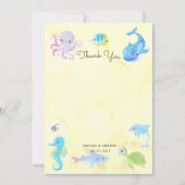 Niedlich unter der Sea Baby Dusche Danke Karte (Vorderseite)