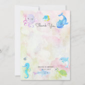 Niedlich unter der Sea Baby Dusche Danke Karte (Vorderseite)