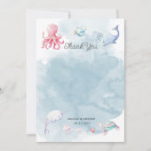 Niedlich unter der Sea Baby Dusche Danke Karte (Vorderseite)