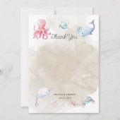 Niedlich unter der Sea Baby Dusche Danke Karte (Vorderseite)