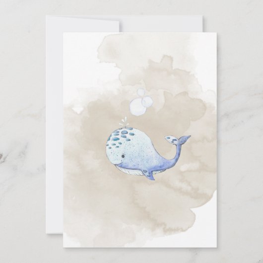 Niedlich unter der Sea Baby Dusche Danke Karte (Rückseite)