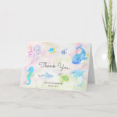 Niedlich unter der Sea Baby Dusche Danke Karte (Vorderseite)