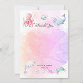 Niedlich unter der Sea Baby Dusche Danke Karte (Vorderseite)