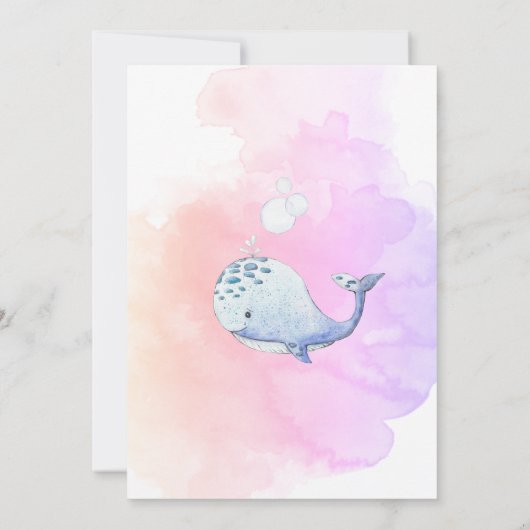 Niedlich unter der Sea Baby Dusche Danke Karte (Rückseite)