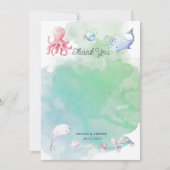 Niedlich unter der Sea Baby Dusche Danke Karte (Vorderseite)