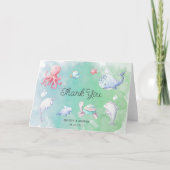Niedlich unter der Sea Baby Dusche Danke Karte (Vorderseite)