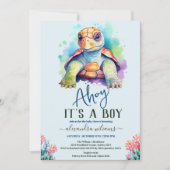 Niedlich unter der Sea Baby Dusche Einladung (Vorderseite)