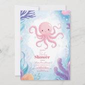Niedlich unter der Sea Baby Dusche Einladung (Vorderseite)