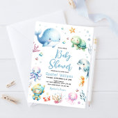 Niedlich unter der Sea Baby Dusche Einladung