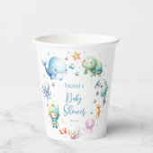 Niedlich unter der Sea Baby Dusche Pappbecher (Vorderseite)