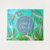 Niedlich unter der Sea Baby Dusche Wandteppich (Vorderseite (Horizontal))